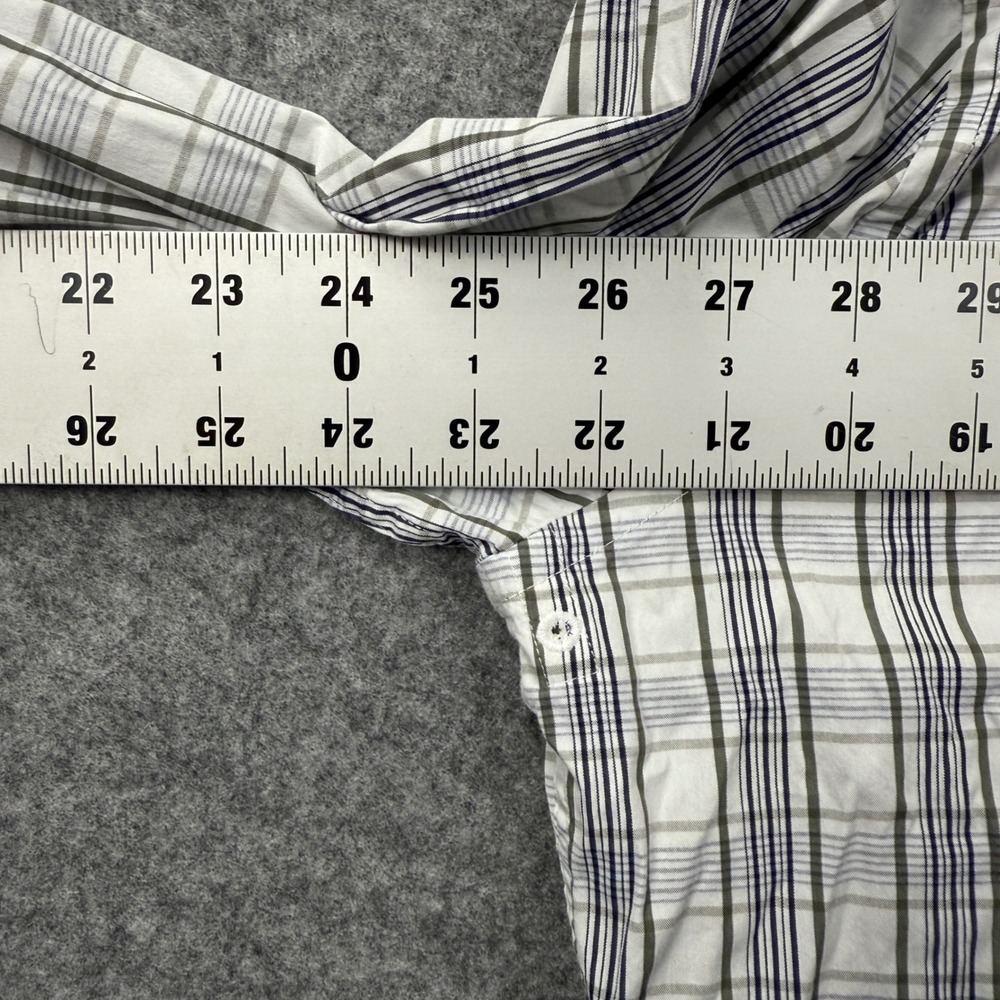 Victorinox Swiss Army Mens Tailored Fit Plaid Button Down Shirt Large Blue White - Picture 10 of 10